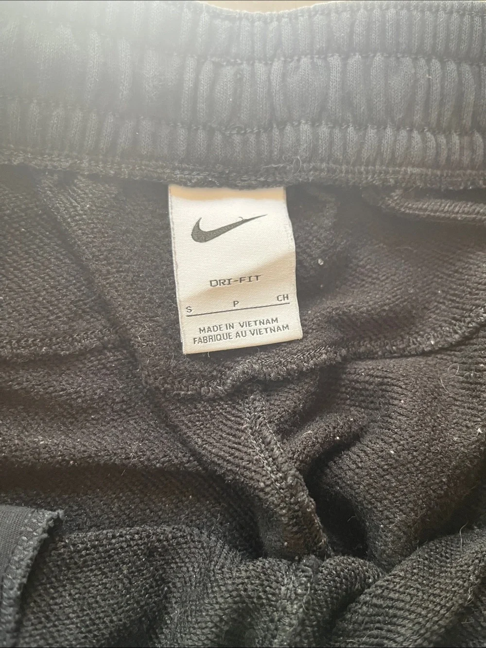 Nike Black Dri-FIT Sweatpants with White Swoosh Tag